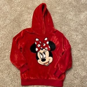 Girls Disney Parks Minnie Plush Sweatshirt sz L